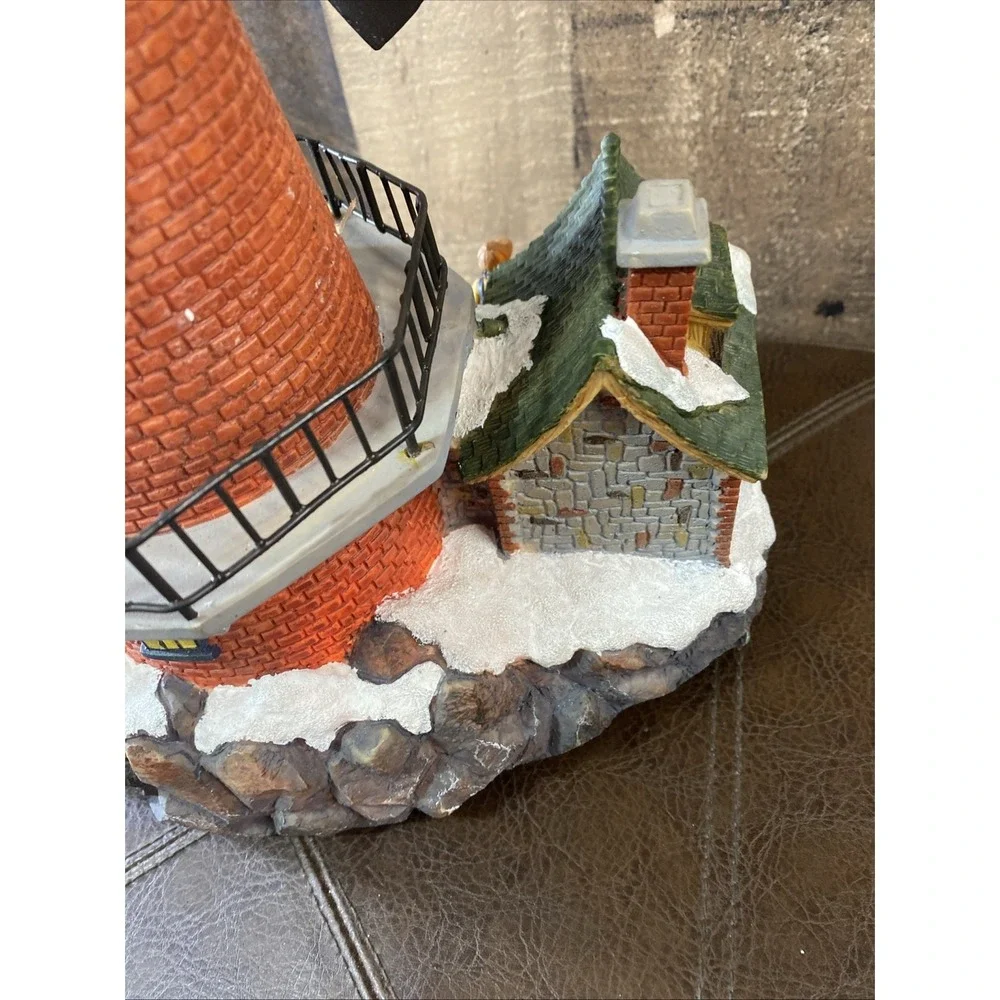 VTG 2004 Holiday House Fiber Optic Windmill Lighthouse Christmas Village Works